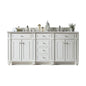 Bristol 72" Double Vanity Cabinet, Bright White