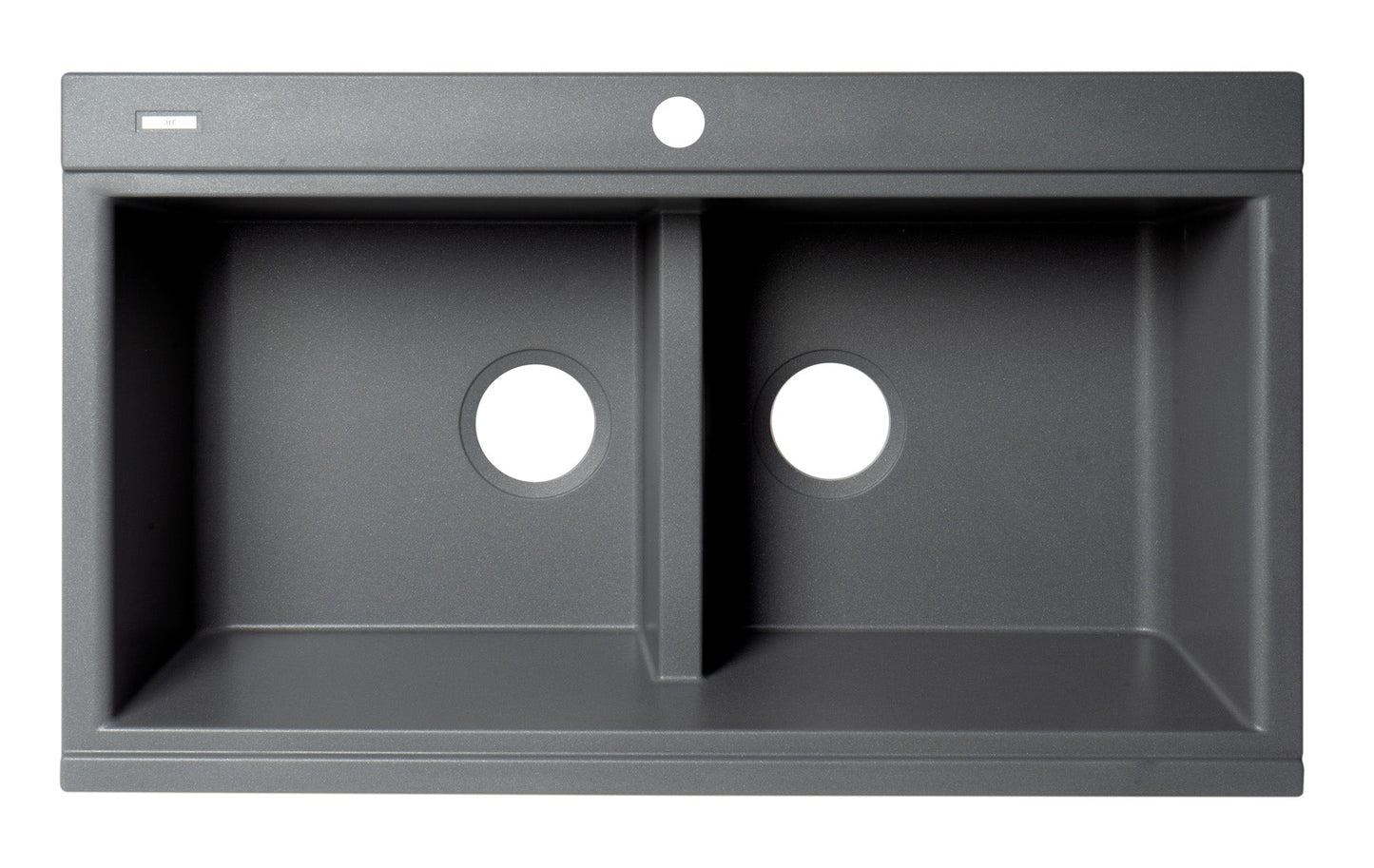 ALFI brand AB3418DBDI 33" Granite Composite Workstation Step Rim Double Bowl Drop In Sink with Accessories