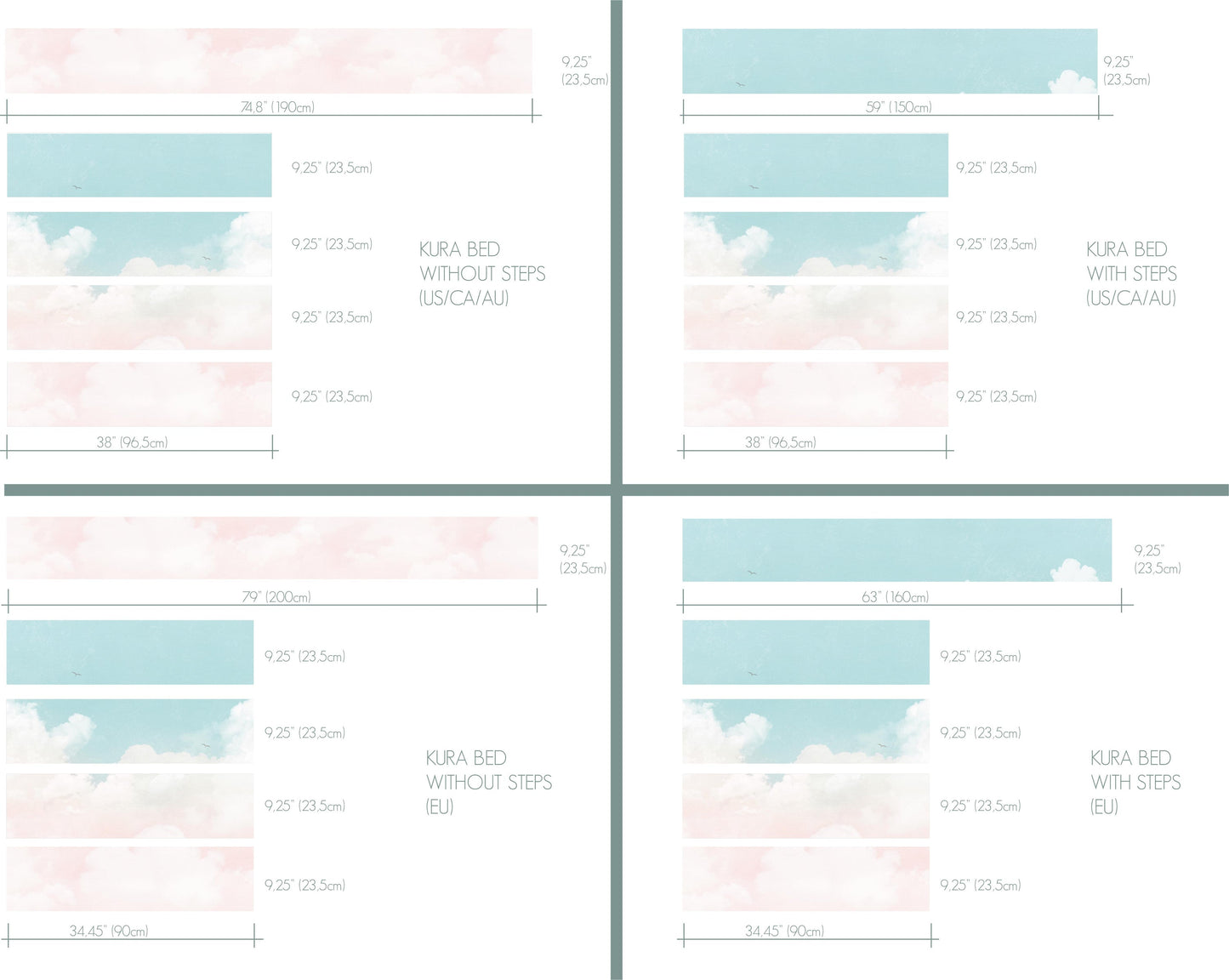 Cloudy Sky Decals | Kitchen + Metal