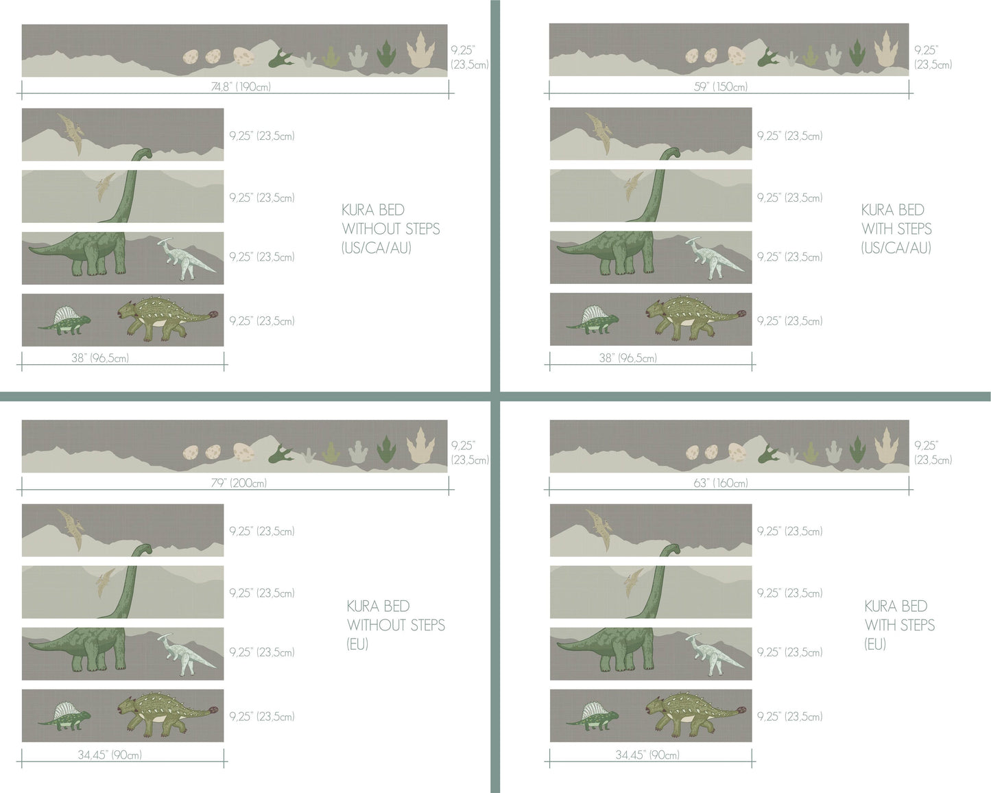 Dinosaur Bed Decals | Kitchen + Metal