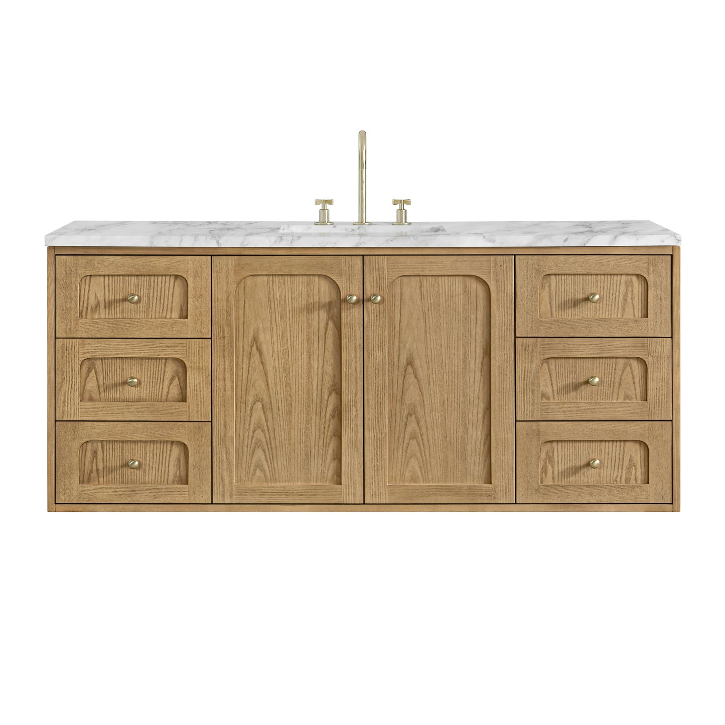 Laurent 60" Single Vanity, Light Natural Oak