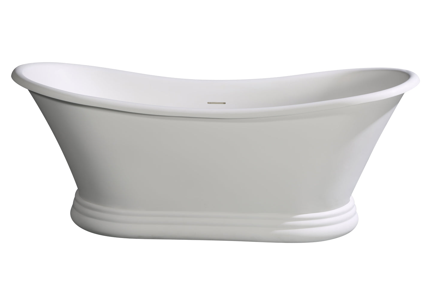 ALFI brand  AB9950 67" White Matte Pedestal Solid Surface Resin Bathtub