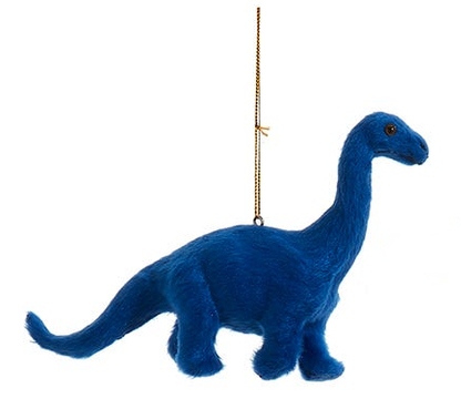 Fuzzy Colorful Dinosaur Ornament -