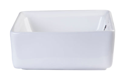 EAGO BA130  15" SQUARE CERAMIC ABOVE MOUNT BATHROOM BASIN VESSEL SINK
