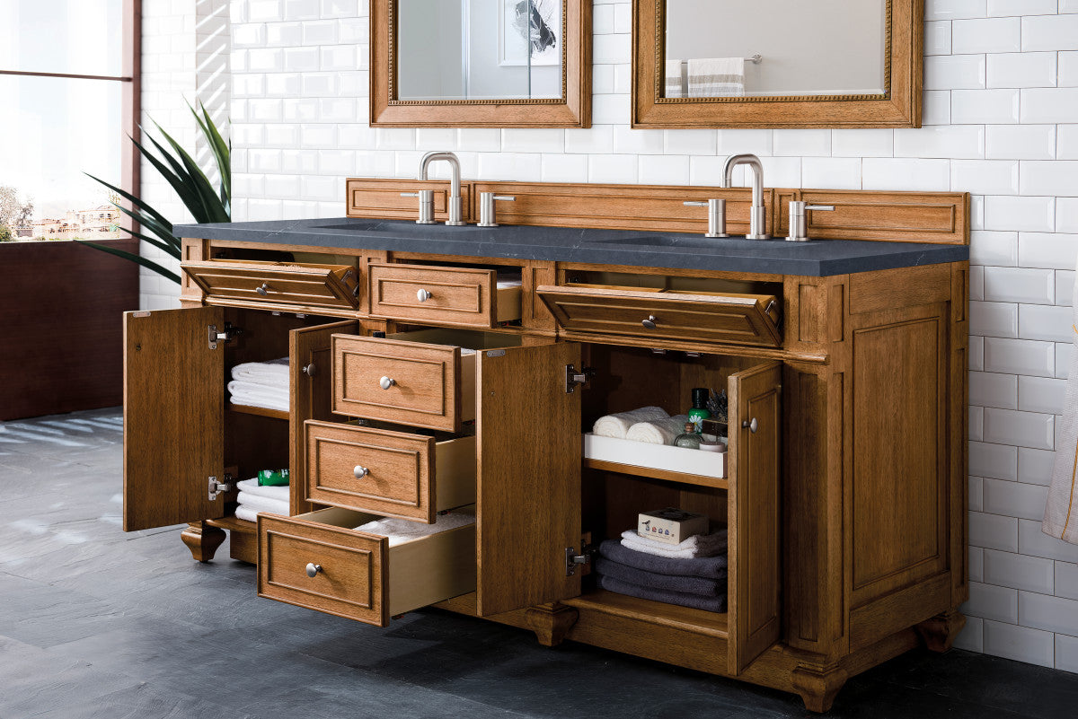 Bristol 72" Double Vanity Cabinet, Bright White
