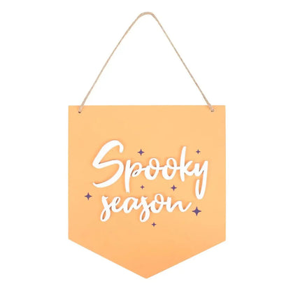 Orange Spooky Season Pastel Halloween Hanging Sign