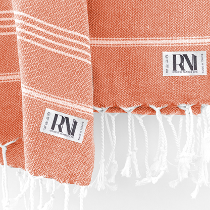 Istanbul Classic Turkish Hand Towel Set of 2 for Kitchen, Bath, Beach, Gym, and Yoga 17"x30"