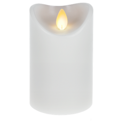 LED Wax 3x5 Pillar Candle - White