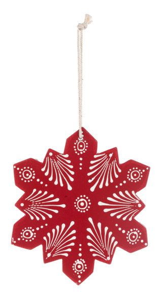 Hand Painted Snowflake Ornament -