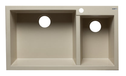 ALFI brand AB3319DI 34" Double Bowl Drop In Granite Composite Kitchen Sink
