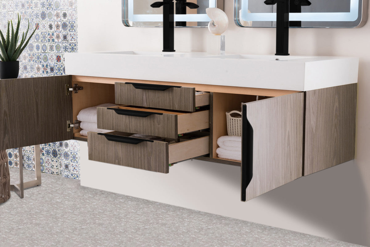 Columbia 59" Double Wall Mount Vanity Cabinet