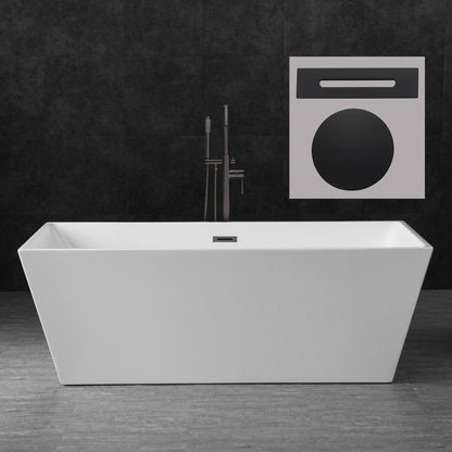 WOODBRIDGE 67" Acrylic Freestanding Bathtub Contemporary Soaking Tub
