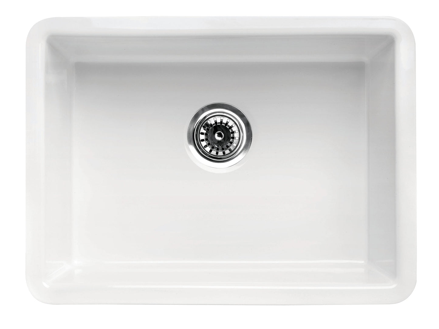 ALFI brand  AB2317 23" White Fireclay Undermount Kitchen Sink