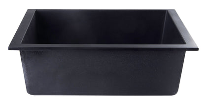 ALFI brand AB2420UM 24" Undermount Single Bowl Granite Composite Kitchen Sink