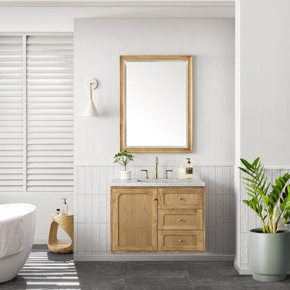Laurent 36" Single Vanity Cabinet, Light Natural Oak