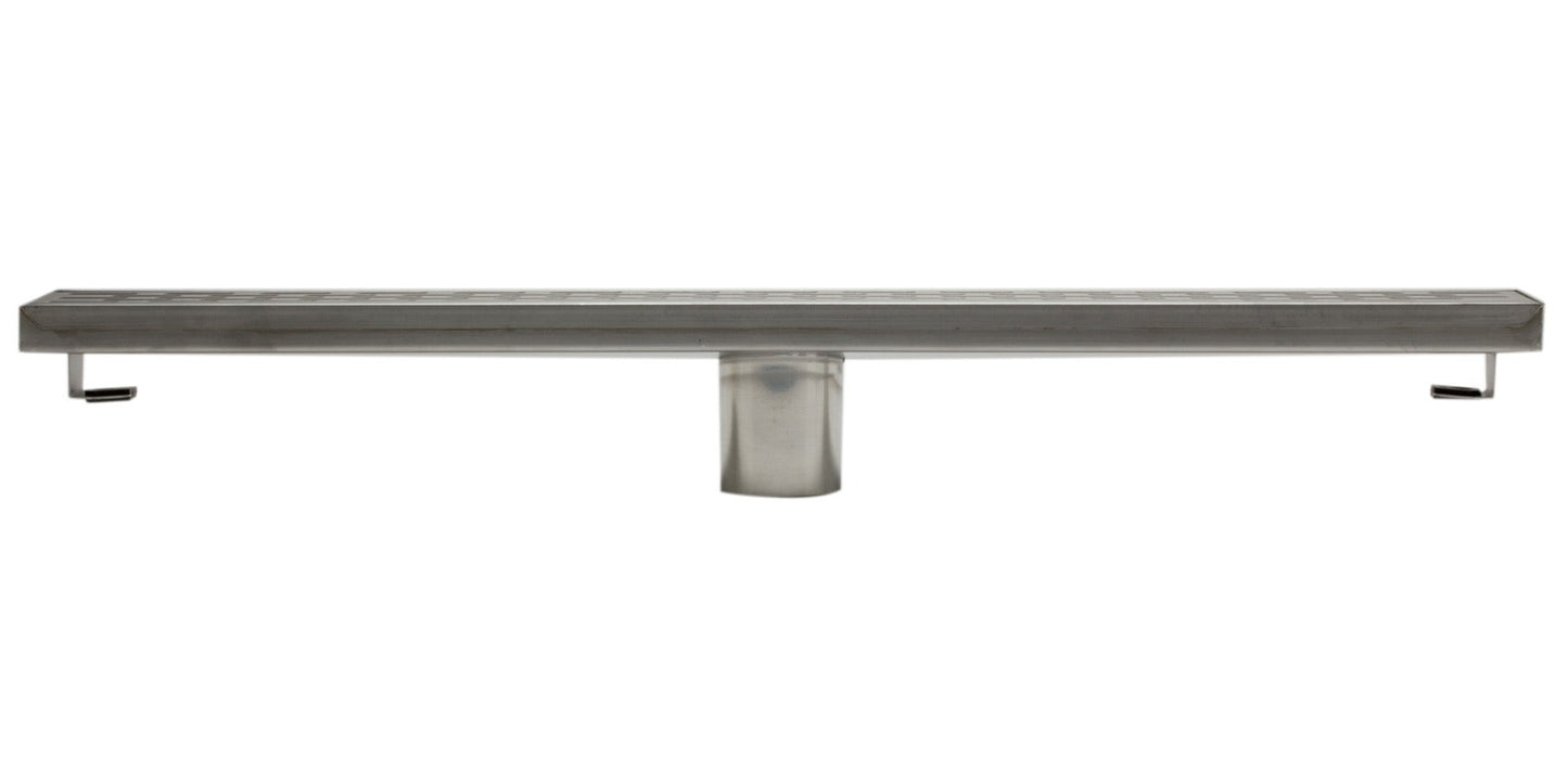 ALFI brand  ABLD24C 24" Long Modern Stainless Steel Linear Shower Drain with Groove Holes