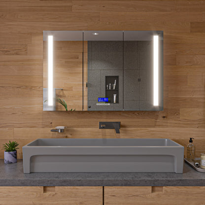 ALFI brand  AB48TRGM 48" Grey Matte Above Mount Fireclay Bathroom Trough Sink