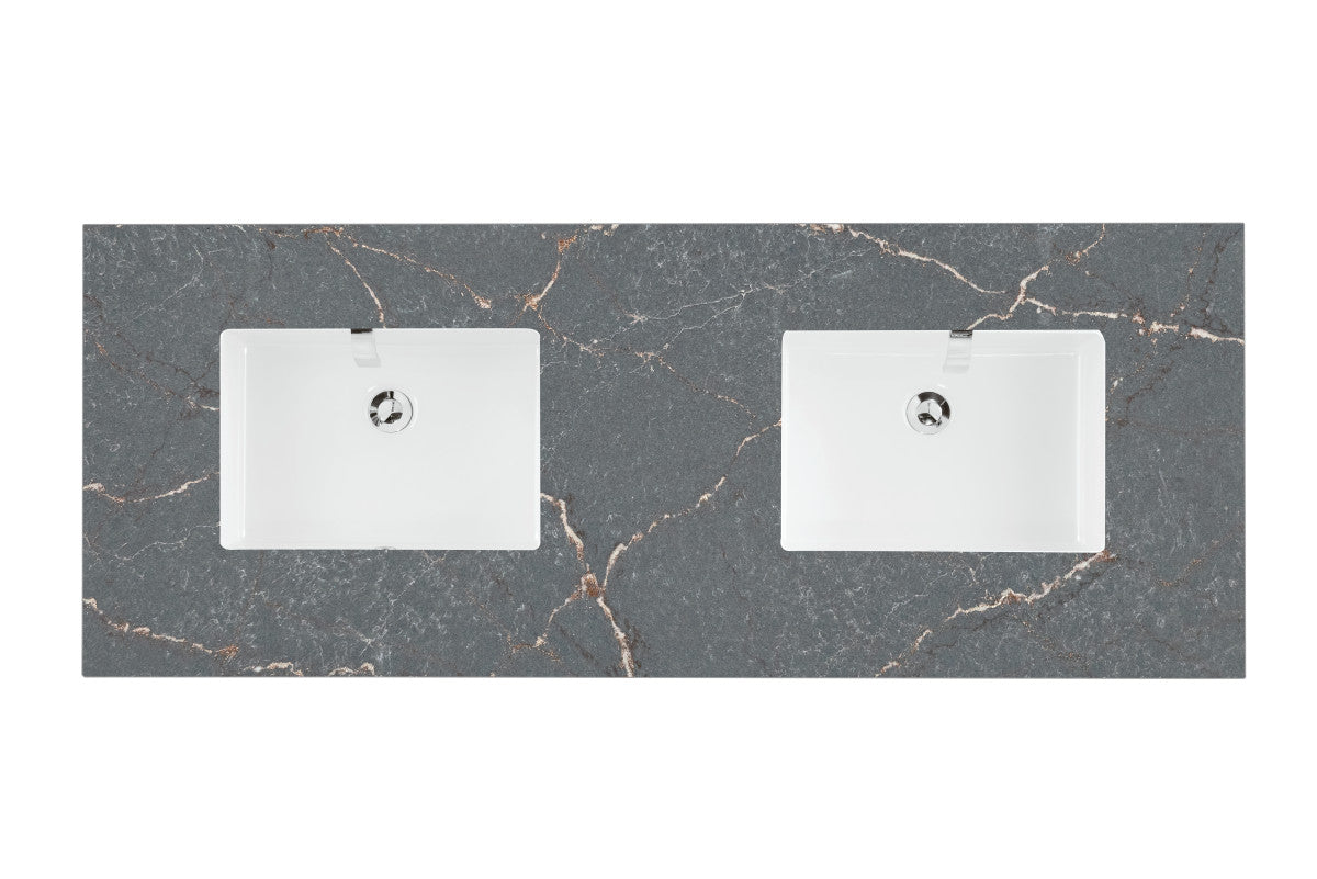 60" Double Top, 3 CM Silestone w/ Sink