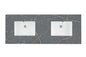 60" Double Top, 3 CM Silestone w/ Sink