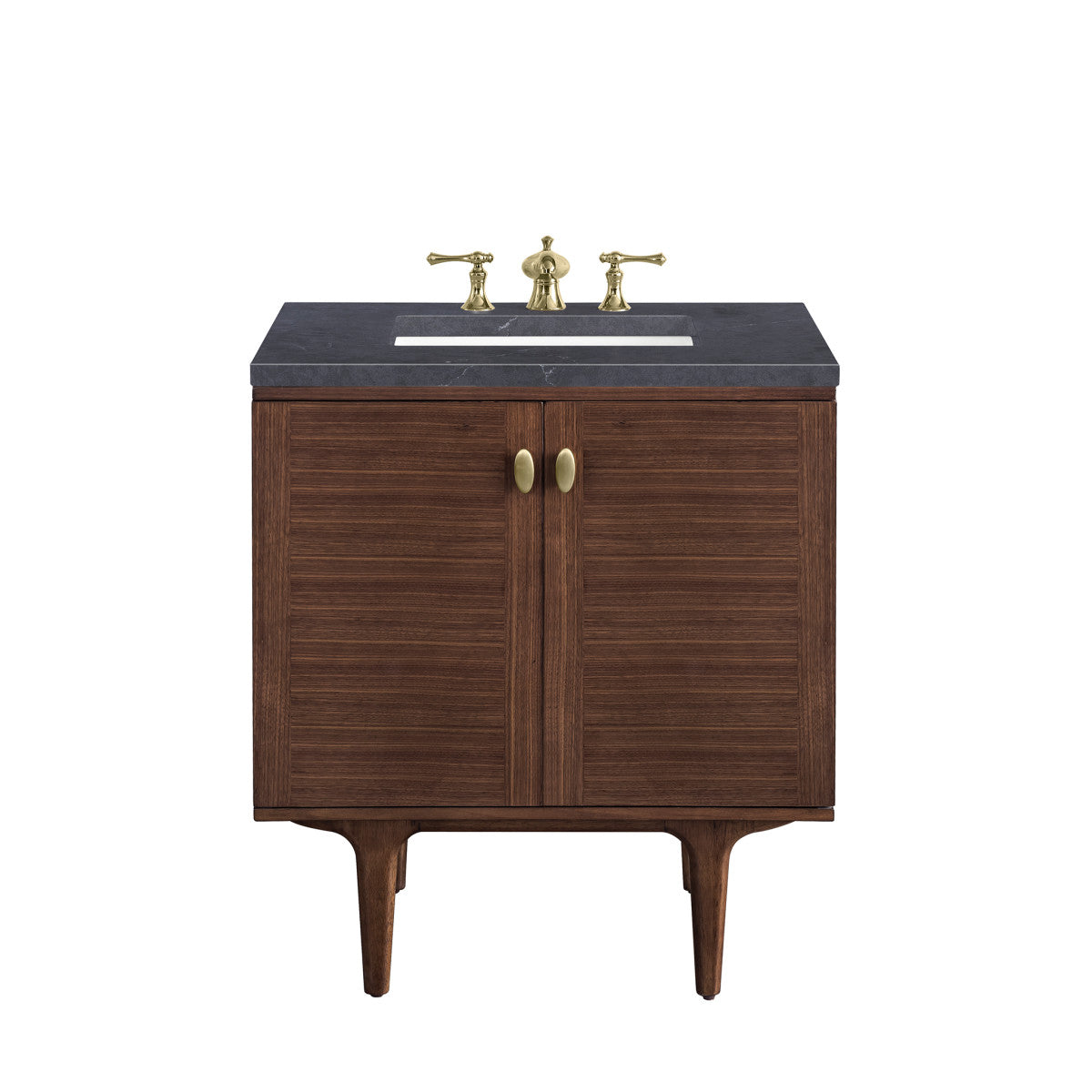 Amberly 30" Single Vanity Cabinet, Mid-Century Walnut