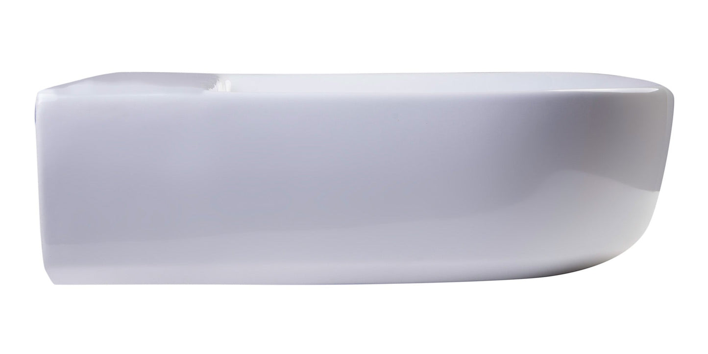 ALFI brand  AB111  24" White D-Bowl Porcelain Wall Mounted Bath Sink