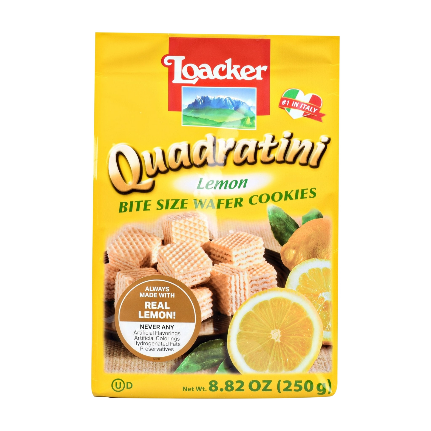 Loacker Lemon Cream Wafers - Crisp Italian Snack with Refreshing Sicilian Lemon, 5.29 oz