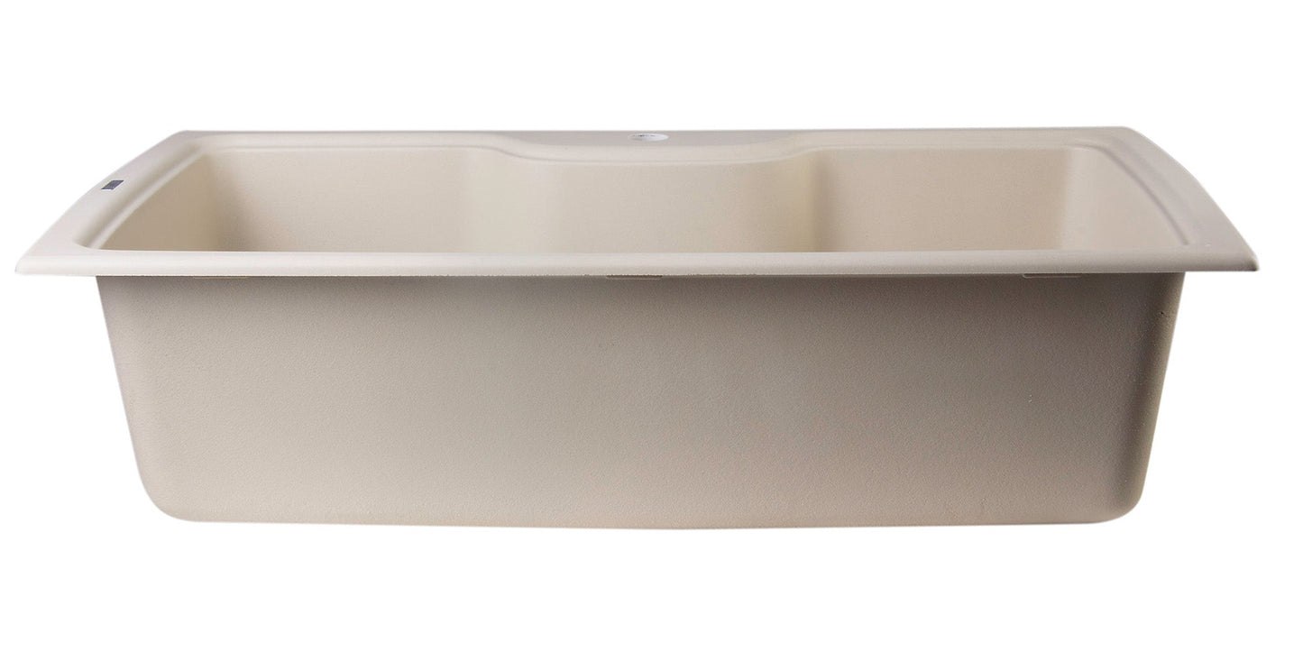 ALFI brand AB3520DI 35" Drop-In Single Bowl Granite Composite Kitchen Sink