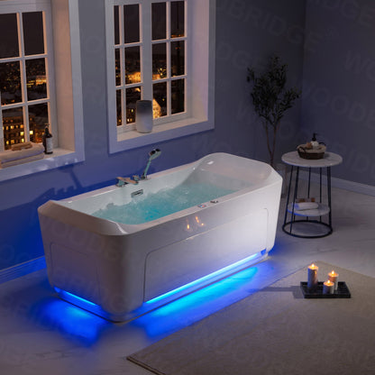 WOODBRIDGE 67"L x 31-1/2"W 1 Person Freestanding Massage Hydrotherapy Bathtub Tub
