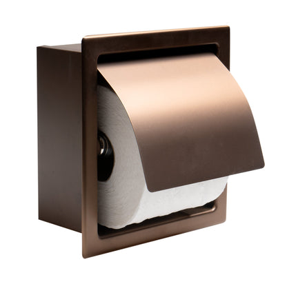 ALFI brand ABTPP77 Stainless Steel Recessed Toilet Paper Holder with Cover
