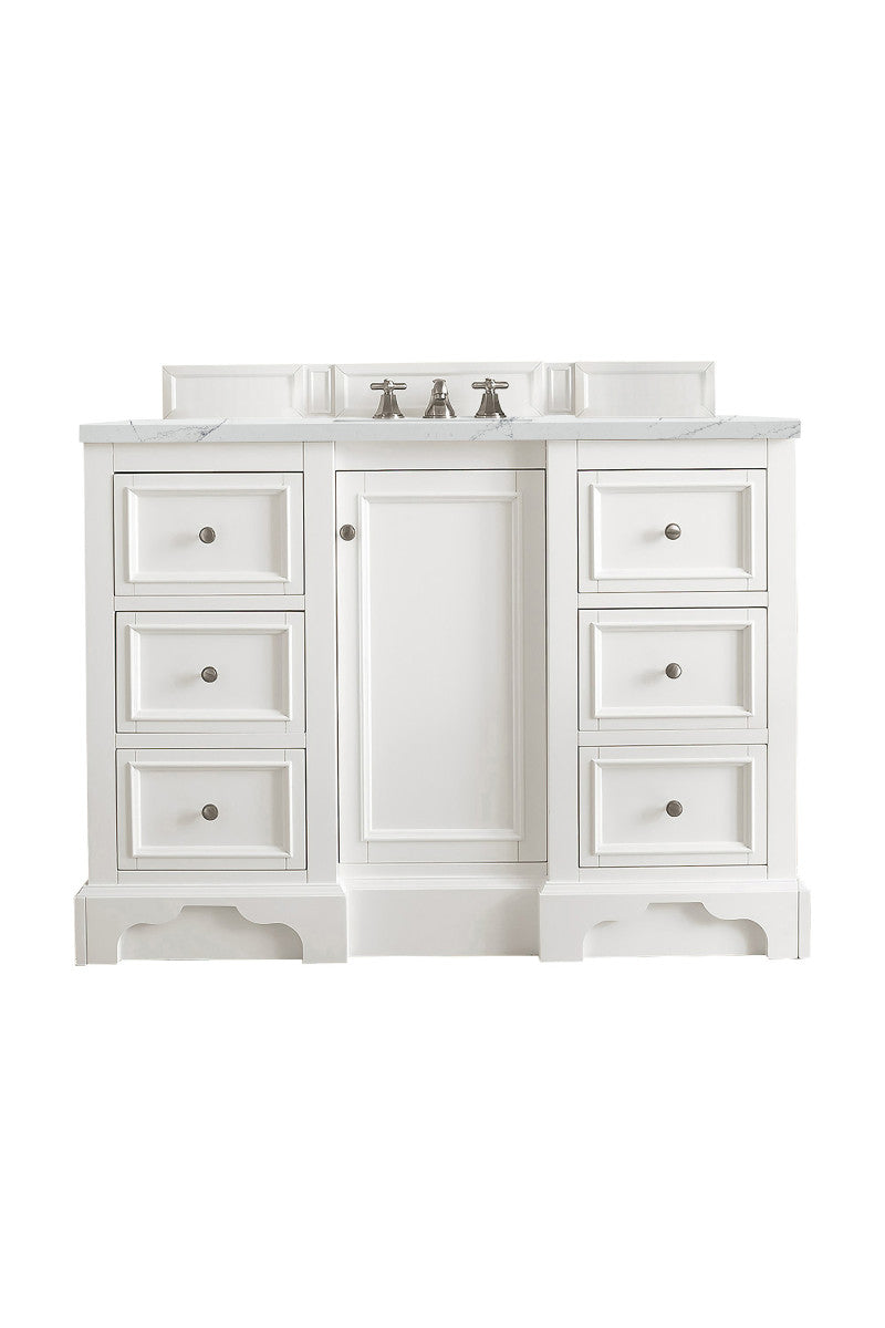 De Soto 48" Single Vanity Cabinet, Bright White