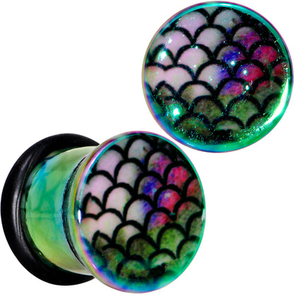 Rainbow Acrylic Magical Mermaid Single Flare Plug Set 4mm to 12mm