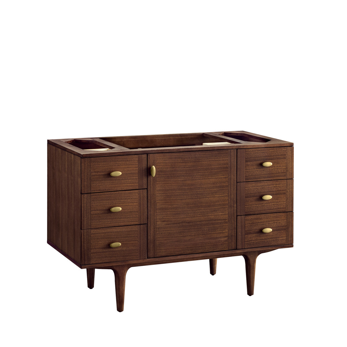 Amberly 48" Single Vanity Cabinet, Mid-Century Walnut