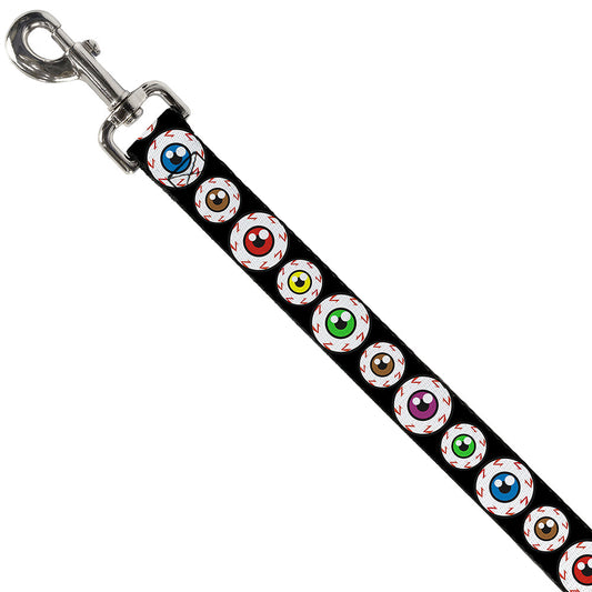 Dog Leash - Eyeballs Black/Multi Color