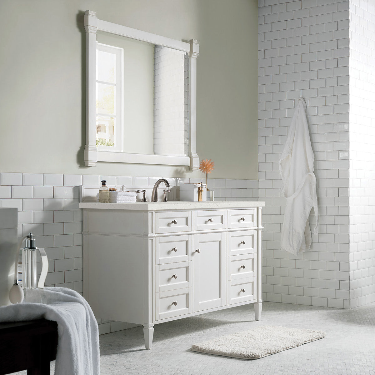 Brittany 48" Single Vanity in Bright White