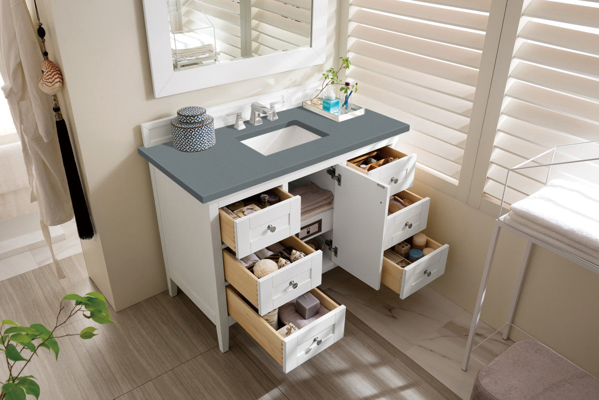 Palisades 48" Single Vanity Cabinet, Bright  White