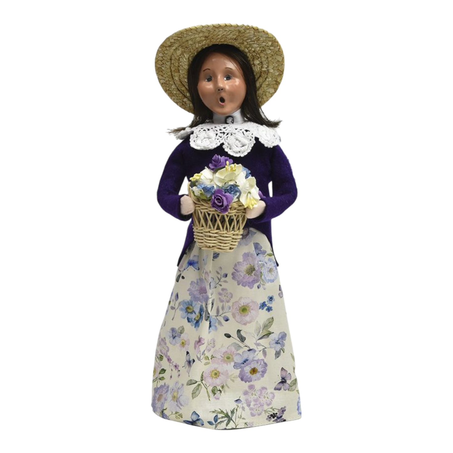 Woman with Flower Basket Caroler