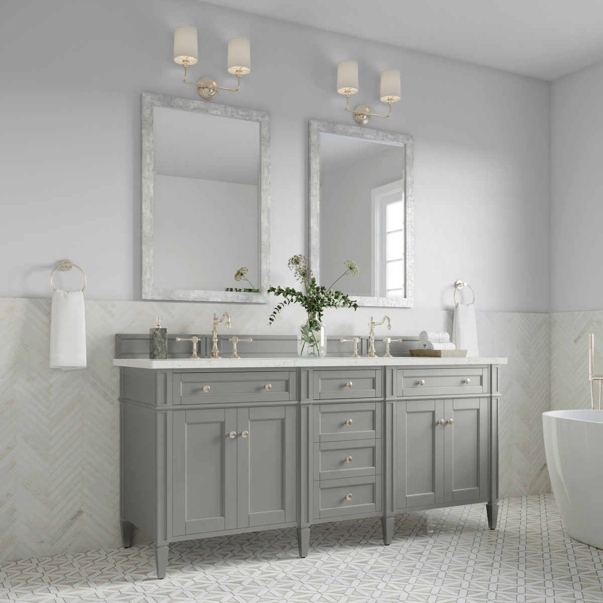 Brittany 72" Double Vanity Cabinet