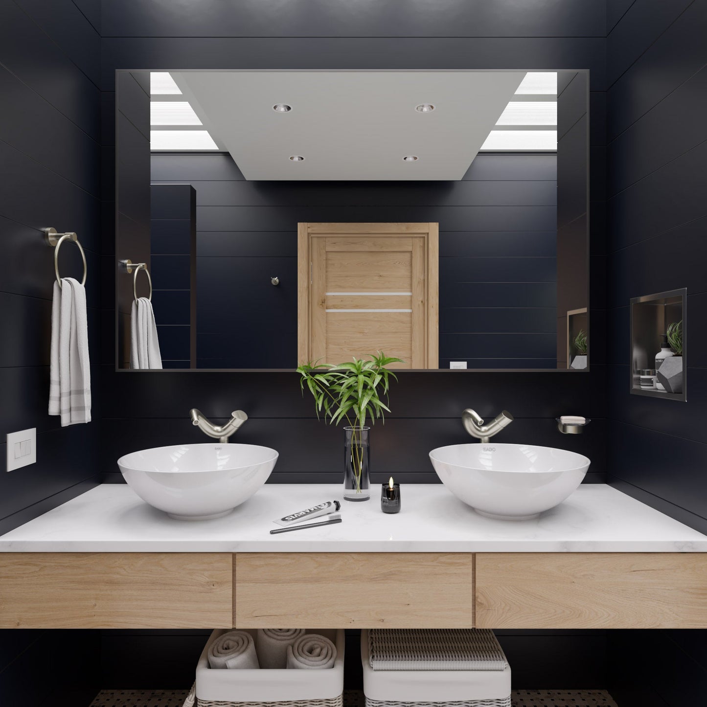 ALFI brand ABN1212 12 x 12 Square Single Shelf Bath Shower Niche