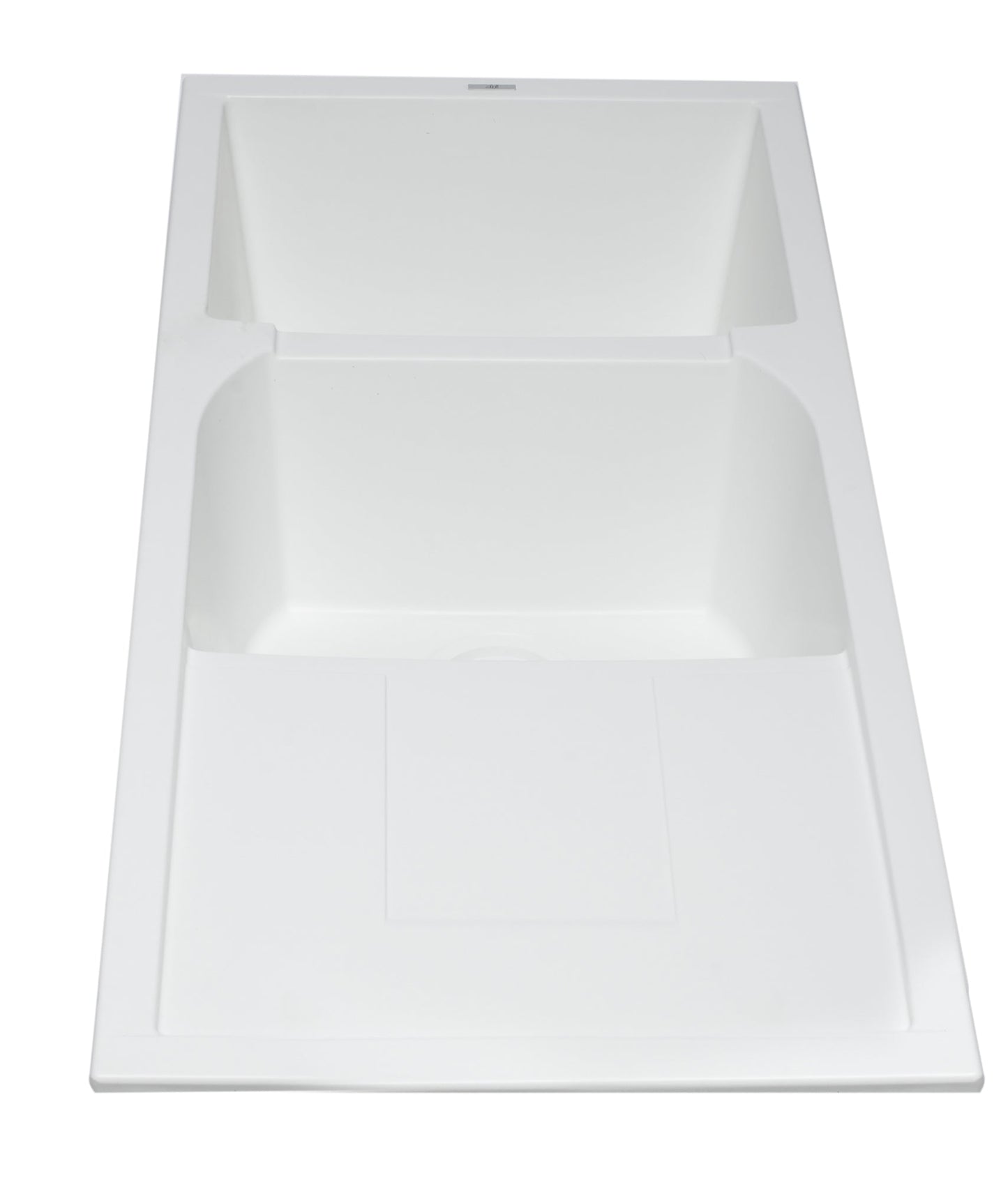 ALFI brand AB4620DI 46" Double Bowl Granite Composite Kitchen Sink with Drainboard