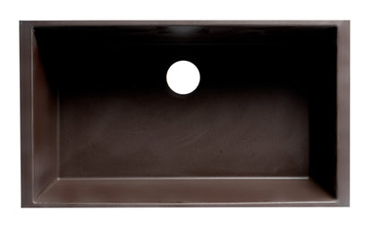 ALFI brand AB3322UM 33" Single Bowl Undermount Granite Composite Kitchen Sink