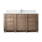 Bristol 60" Single Vanity Cabinet, Bright White
