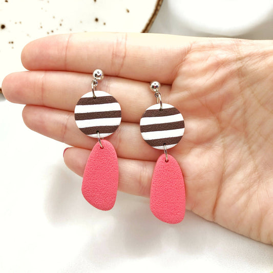 Women's Stylish Earrings, Hand Crafted Polymer Clay Earrings, Nickel | Gift Shop & Gift Wrapping | Under $100 | Kitchen + Metal