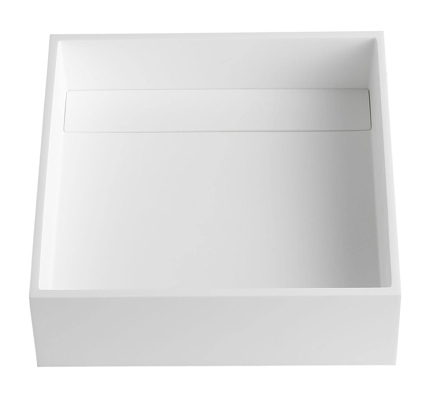 ALFI brand  ABRS14S 14" Square White Matte Solid Surface Resin Sink