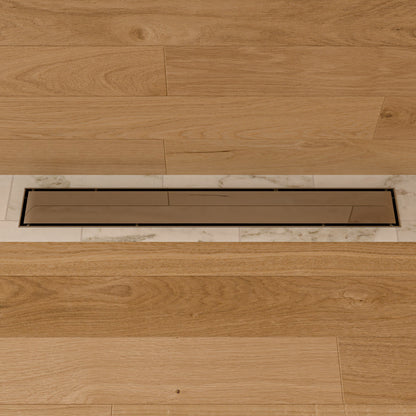 ALFI brand  ABLD24B-PSS 24" Modern Polished Stainless Steel Linear Shower Drain with Solid Cover