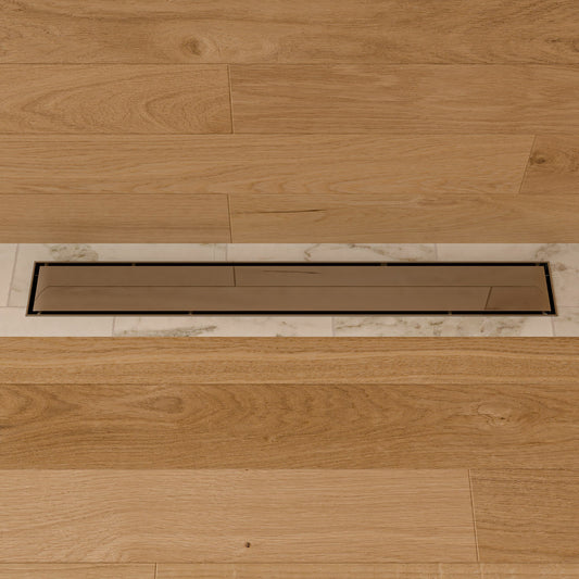 ALFI brand  ABLD24B-PSS 24" Modern Polished Stainless Steel Linear Shower Drain with Solid Cover