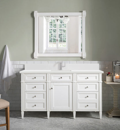 Brittany 60" Single Vanity in Bright White