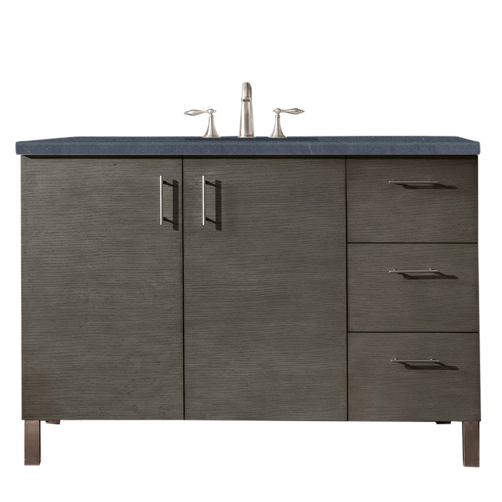 Metropolitan 48" Single Vanity Cabinet, Silver Oak