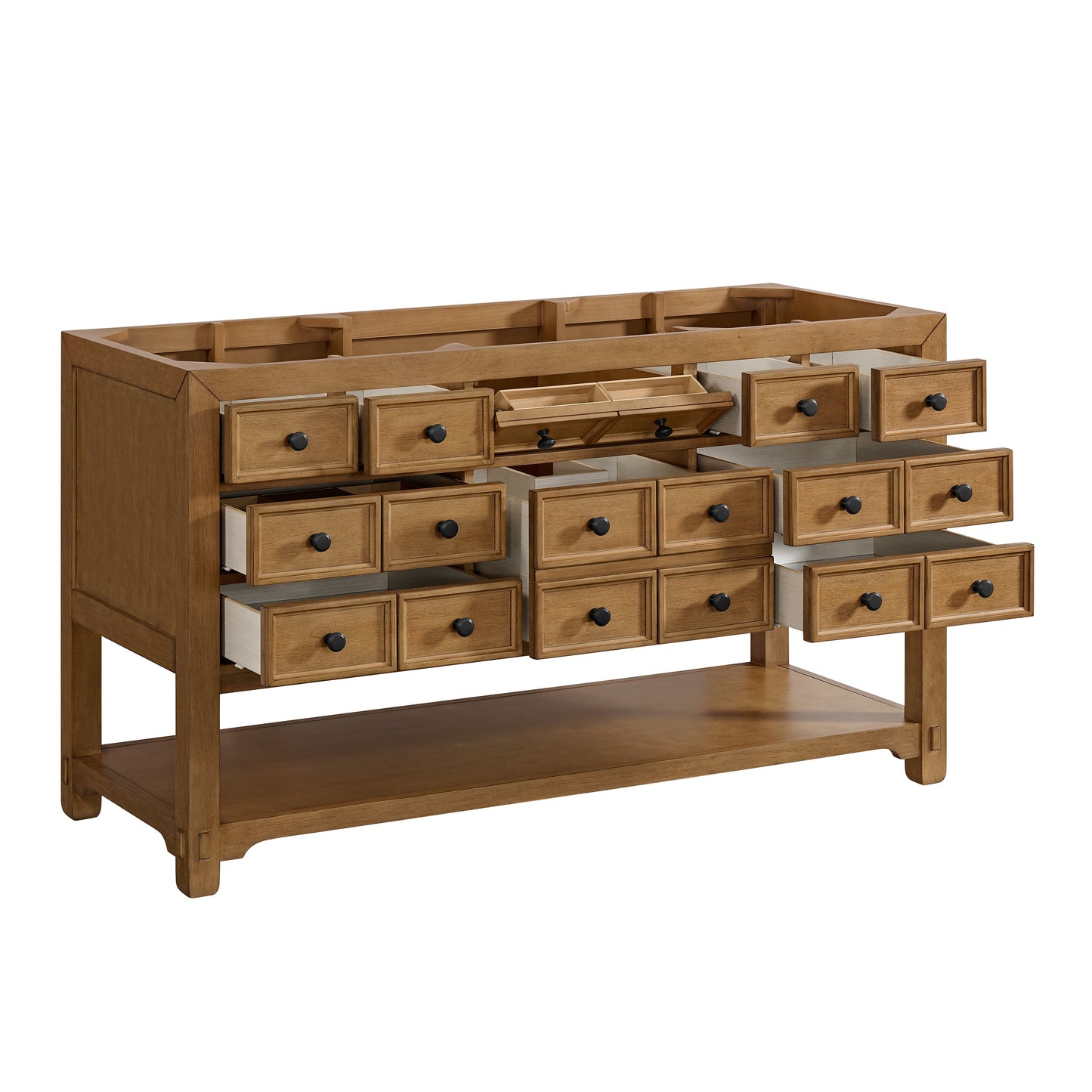 Malibu 60" Single Vanity Cabinet, Amber Birch