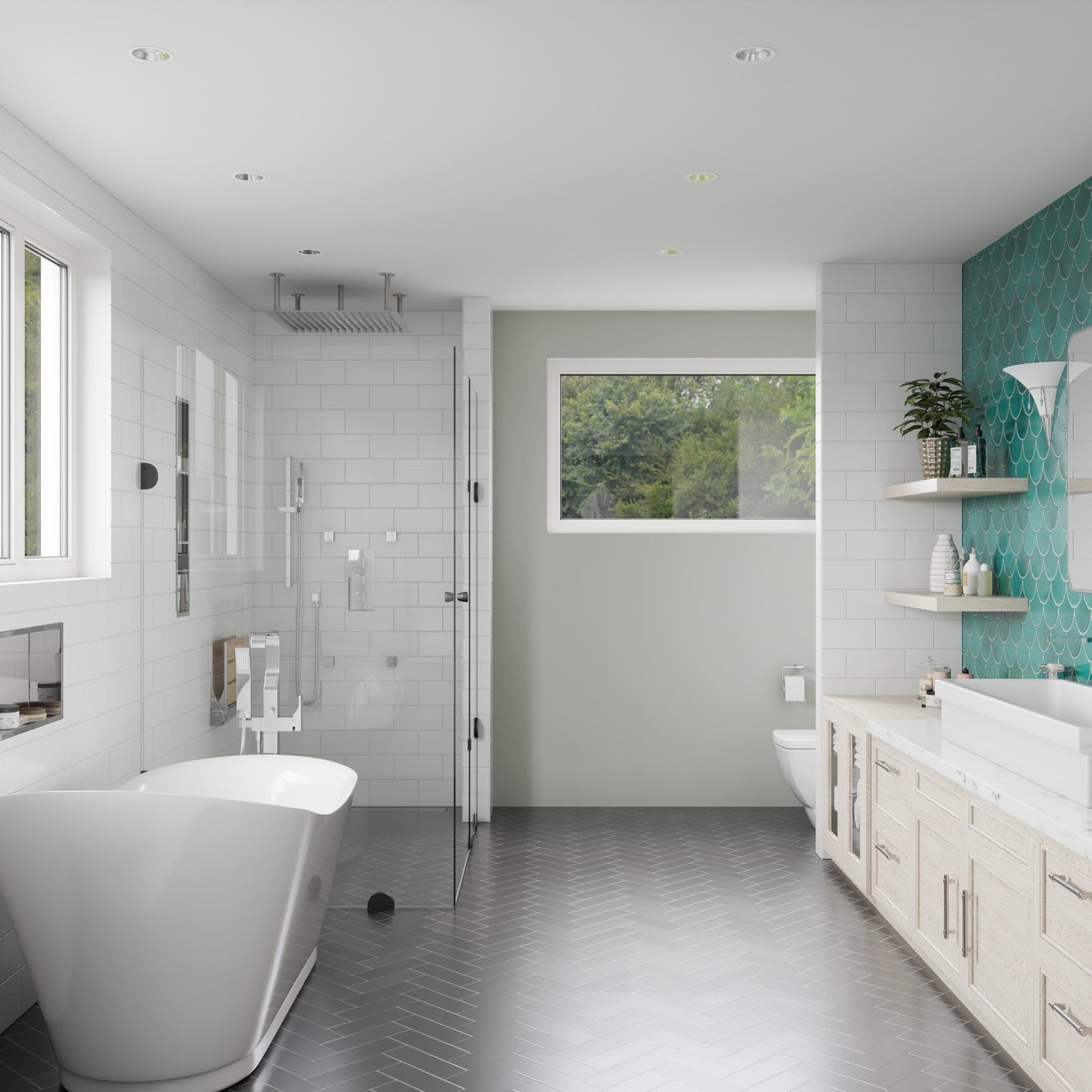 ALFI brand AB3820 2" Square Adjustable Shower Body Spray