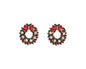 Holiday Wreaths with Crystals Earrings